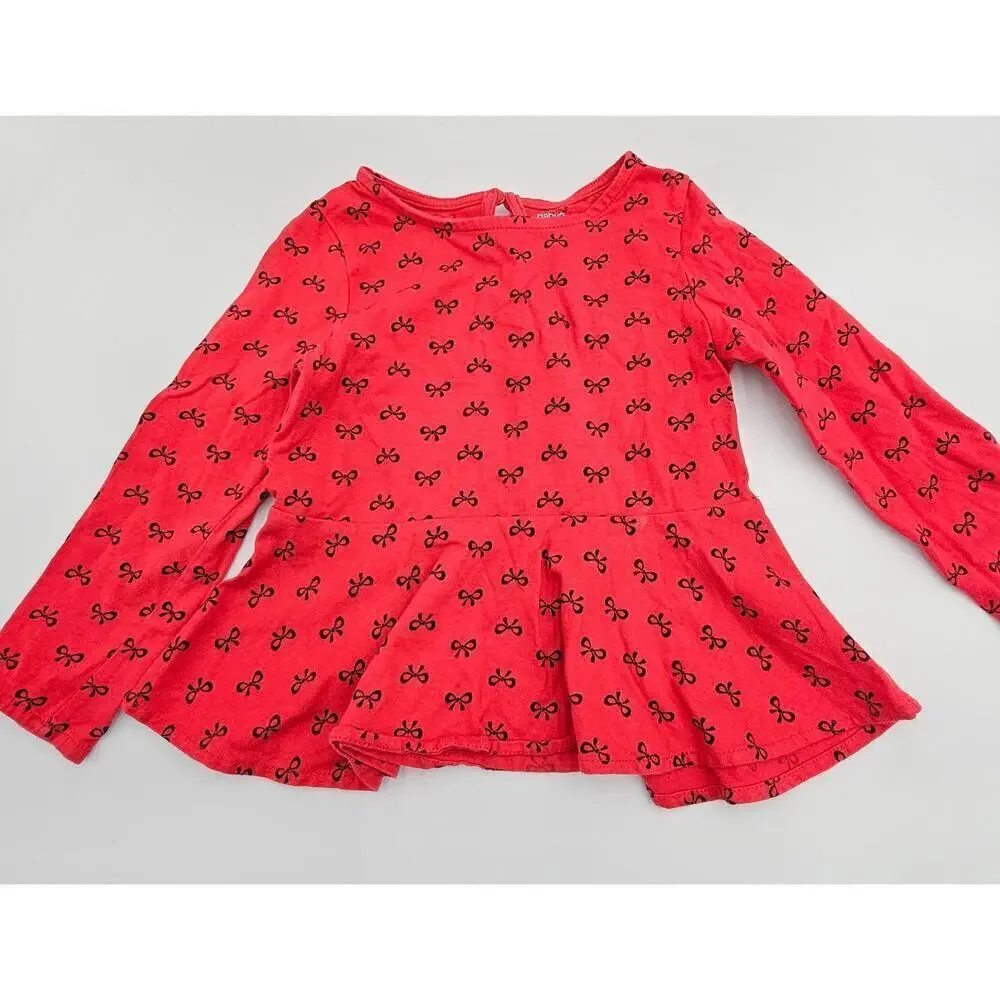 9 Piece Gap Girl's 4/5 Red/White/Black Bow Pants, Dress, Tops, Tights Lot
